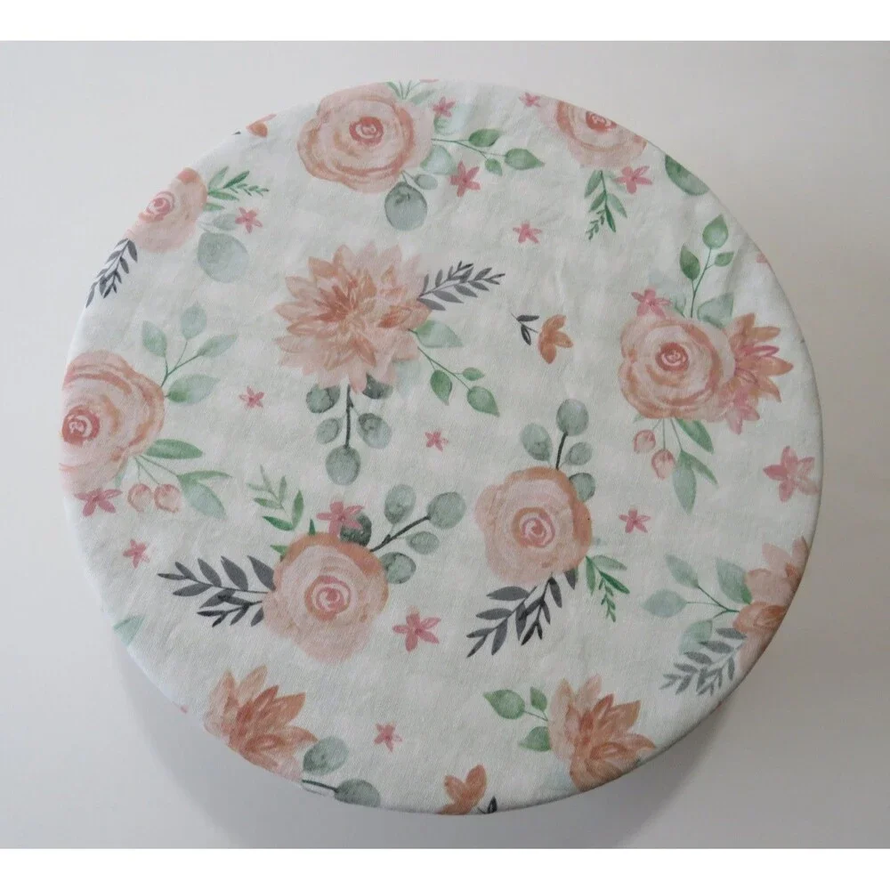 Kitchenaid Bowl Cover, Reversible Pink Roses and Green Gingham Mixer Cover